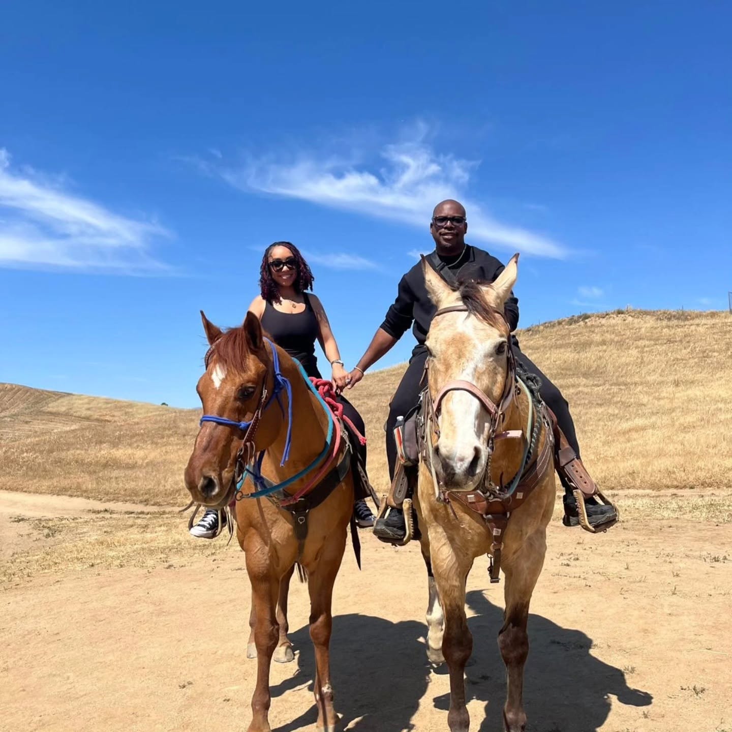 Laterras and Ashley horseback riding