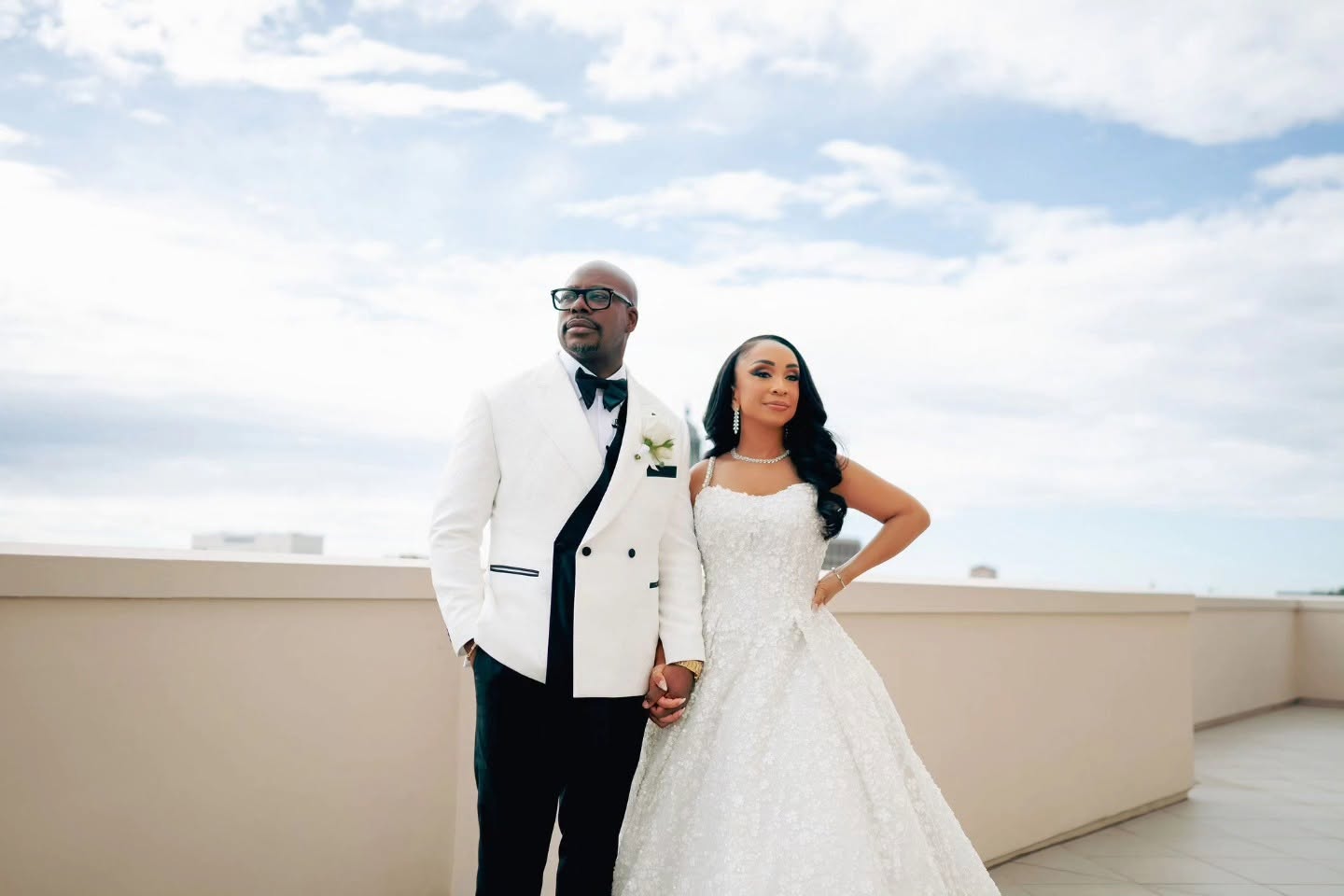 Laterras and Ashley on their wedding day